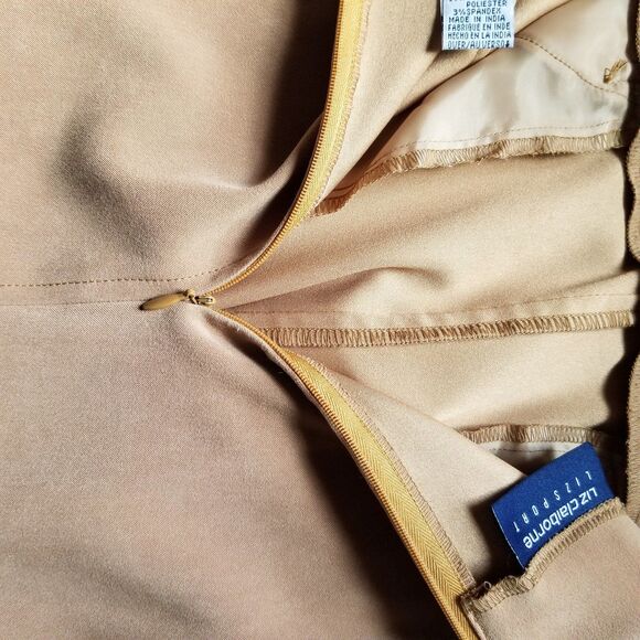 Vintage Liz Claiborne lizsport skirt size 8 beige/tan - Picture 9 of 10
